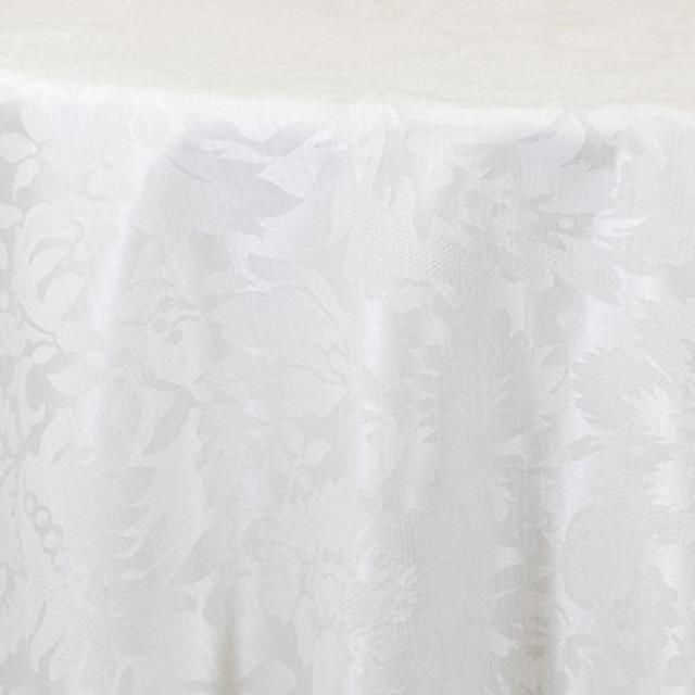 Rental store for 120 inch round doncaster antique wht damask linen in the San Jose metro area