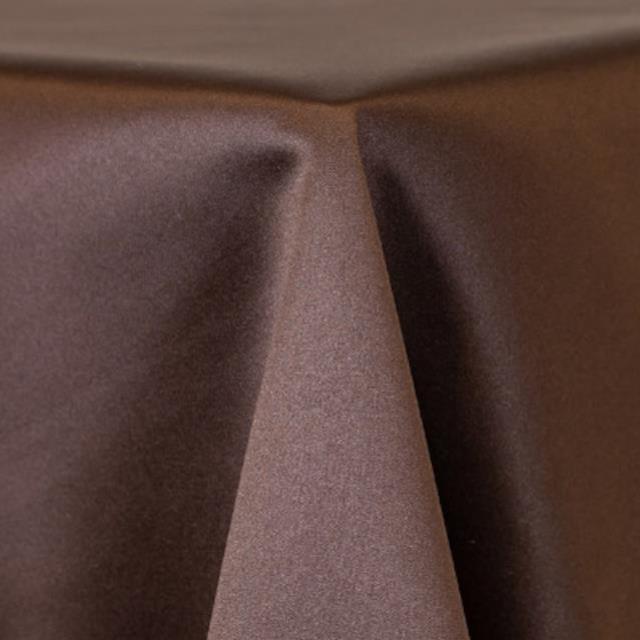 Rental store for 120 inch round matte satin brown linen in the San Jose metro area