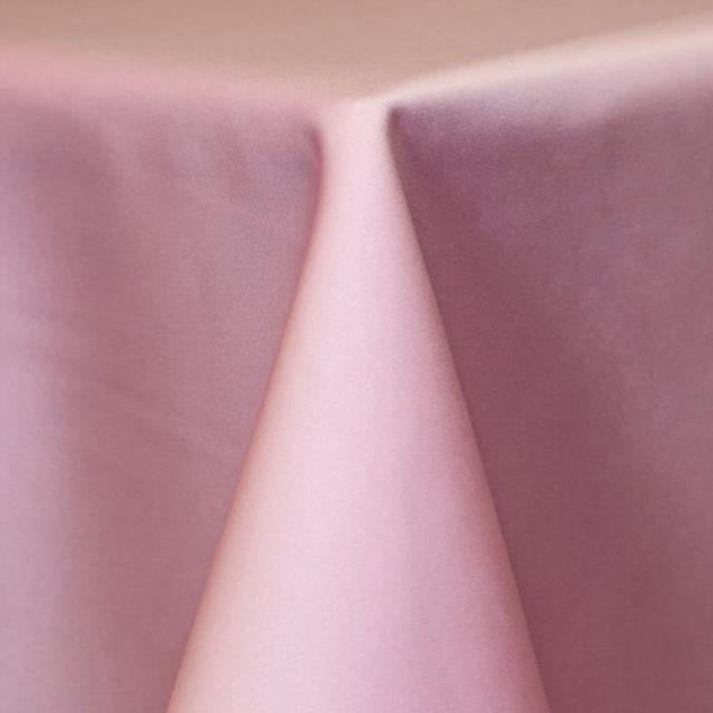 Rental store for 132 inch round matte satin pink linen in the San Jose metro area