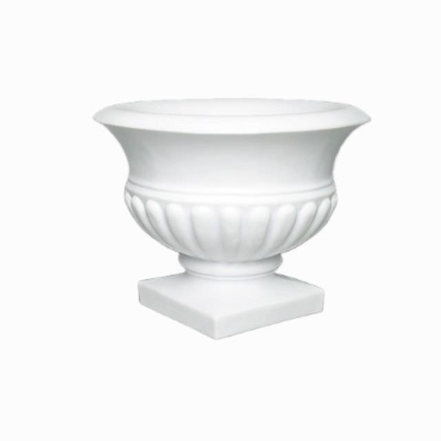 Rental store for white plastic urn 9 inch opening in the San Jose metro area