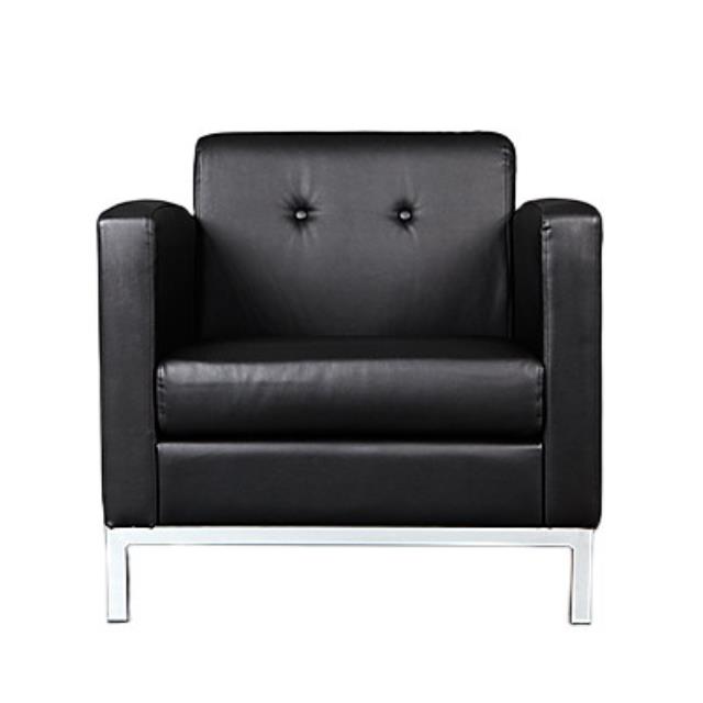 Rental store for black leather club chair in the San Jose metro area