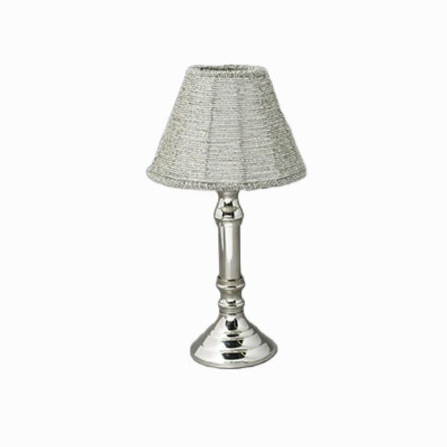 Rental store for table top lamp shade silver beaded in the San Jose metro area
