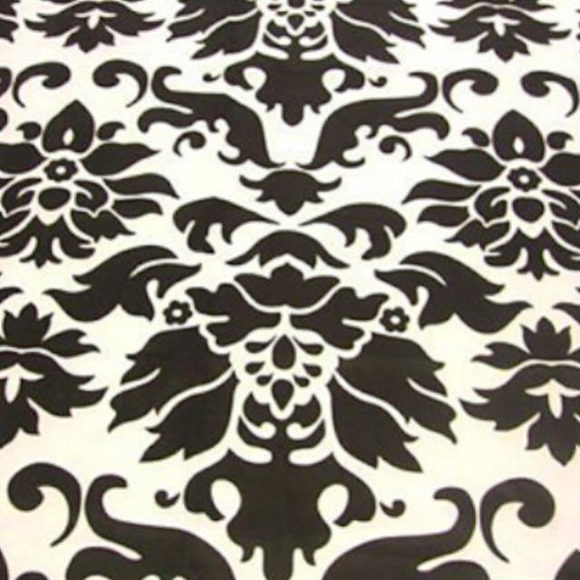 Rental store for 132 inch round damask baroque black linen in the San Jose metro area