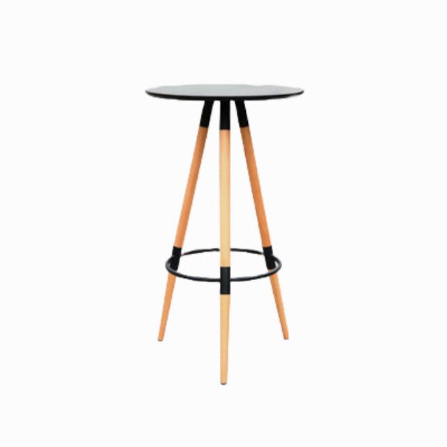 Rental store for cocktail table beechwood 24 inch round in the San Jose metro area