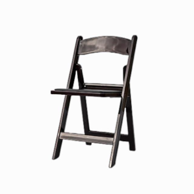 Rental store for folding resin chair mahogany w padded seat in the San Jose metro area