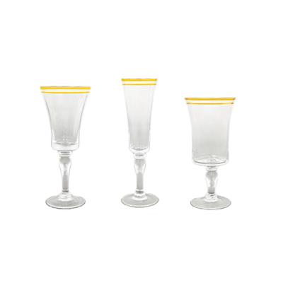 Rental store for gold rimmed glassware in the San Jose metro area