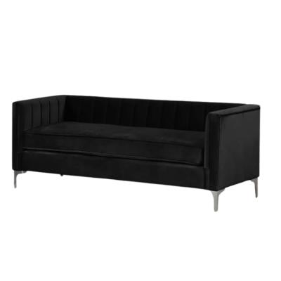 Rental store for couch quinn black velour w chrome in the San Jose metro area