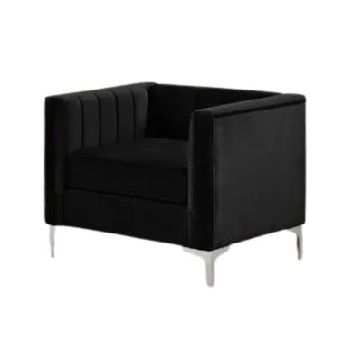 Rental store for chair quinn black velour w chrome in the San Jose metro area